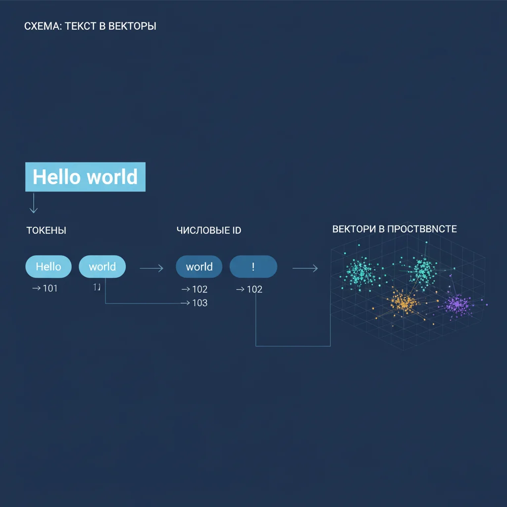 Как работает токенизация текста: от слова к числу в языковых моделях 