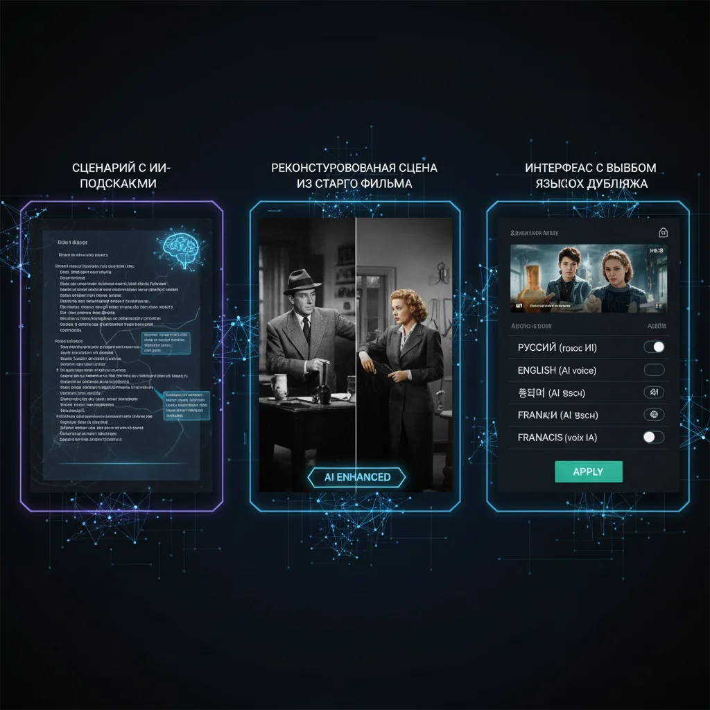 Как нейросети используются в кино: от сценариев до визуальных эффектов и дубляжа 